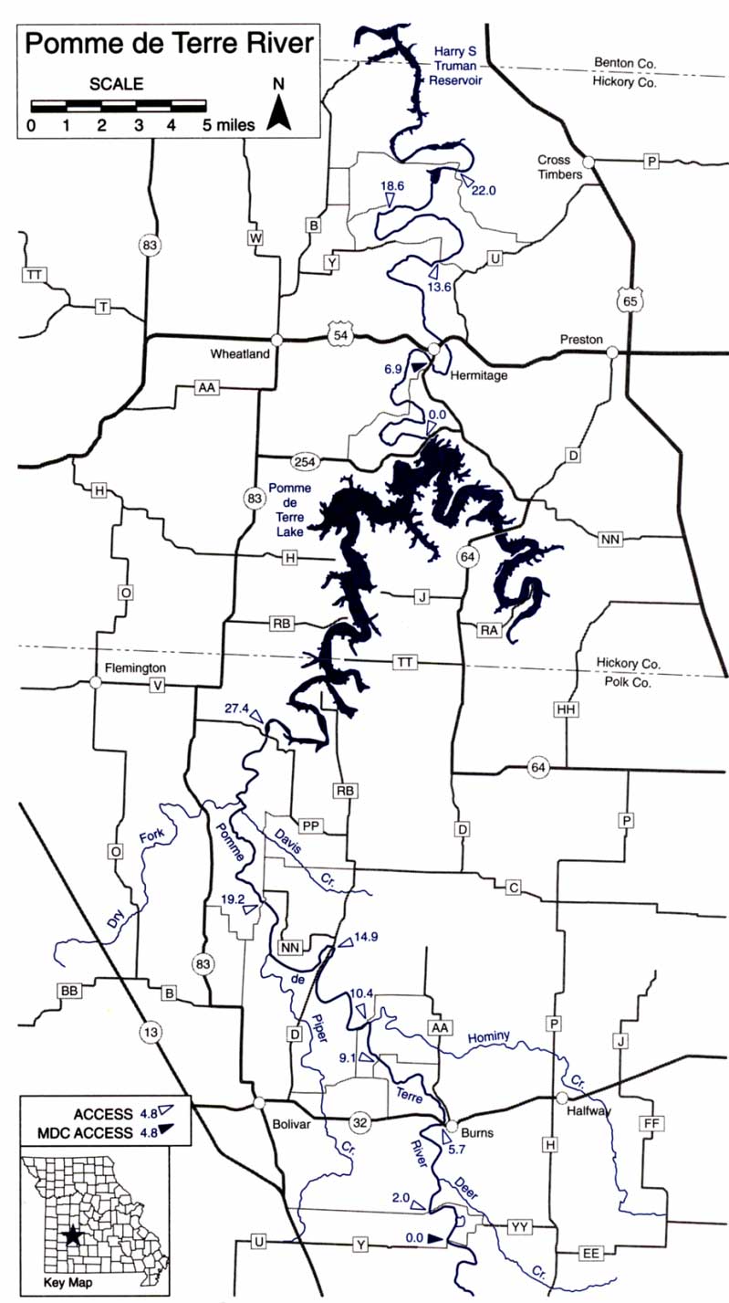 Pomme De Terre Lake Fishing Map Pomme De Terre River - Mcfa