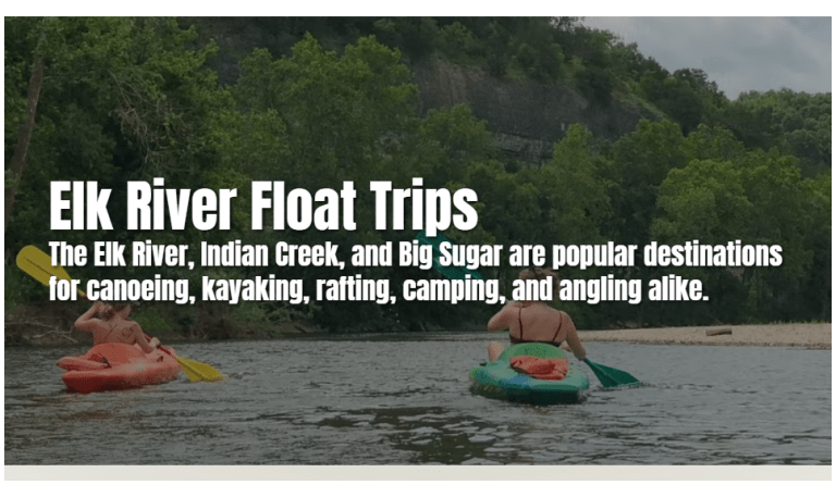 Floats & Camping – On the beautiful Elk River in Noel, Missouri!